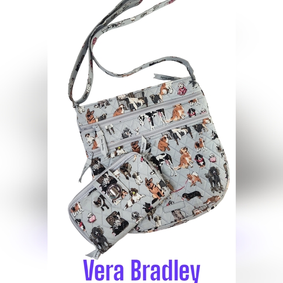 Vera Bradley Bags Vera Bradley Dog Show Crossbody Bag Wallet Poshmark